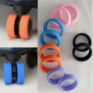 Silicone luggage wheel protector ring